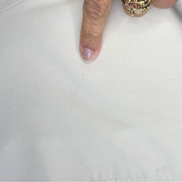 Simply Vera Vera Wang Women’s XS Stretch Crop Pants White/Ivory Black Waistband - Picture 10 of 11